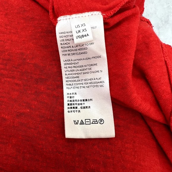 Free People Boho Oversized Lagenlook Highland Tee in Azalea Red XS Xsmall - Picture 6 of 6